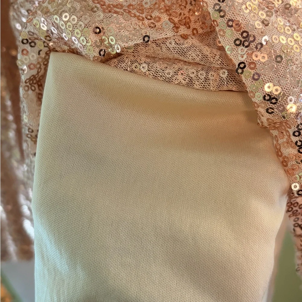 NWT Grace Karin size L Sequin Gold Skirt - Picture 4 of 5